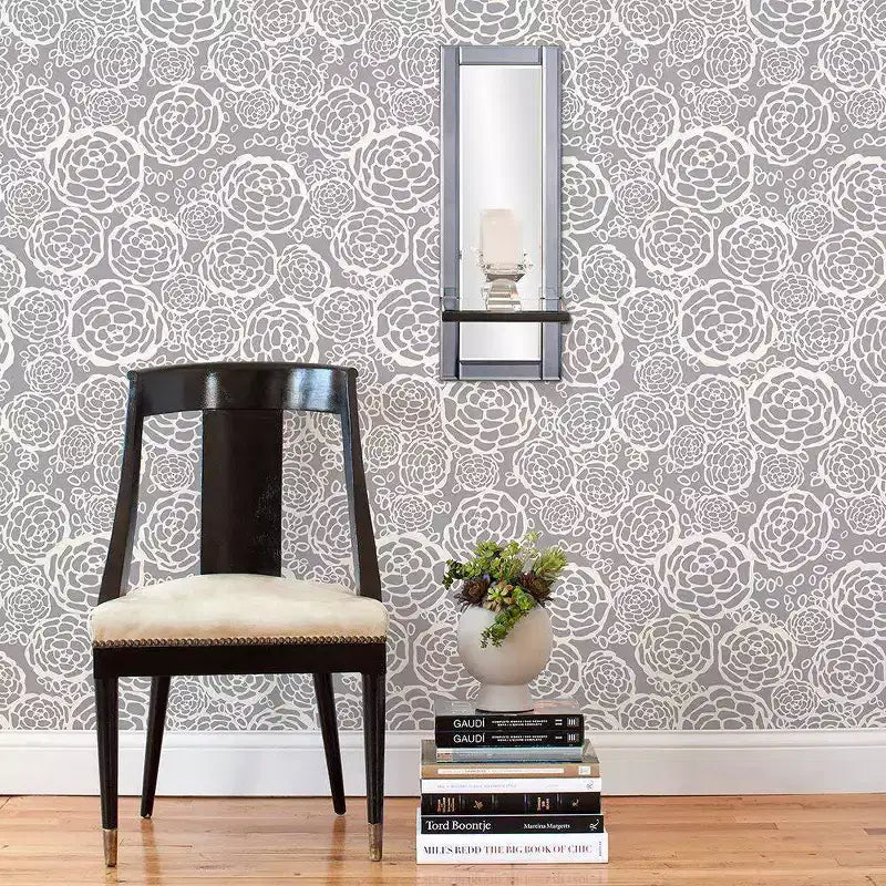 Howard Elliott Rectangle Emerson Decorative Wall Mirror Gray : Modern Style, Wood Frame, 24"x9", No Assembly Required