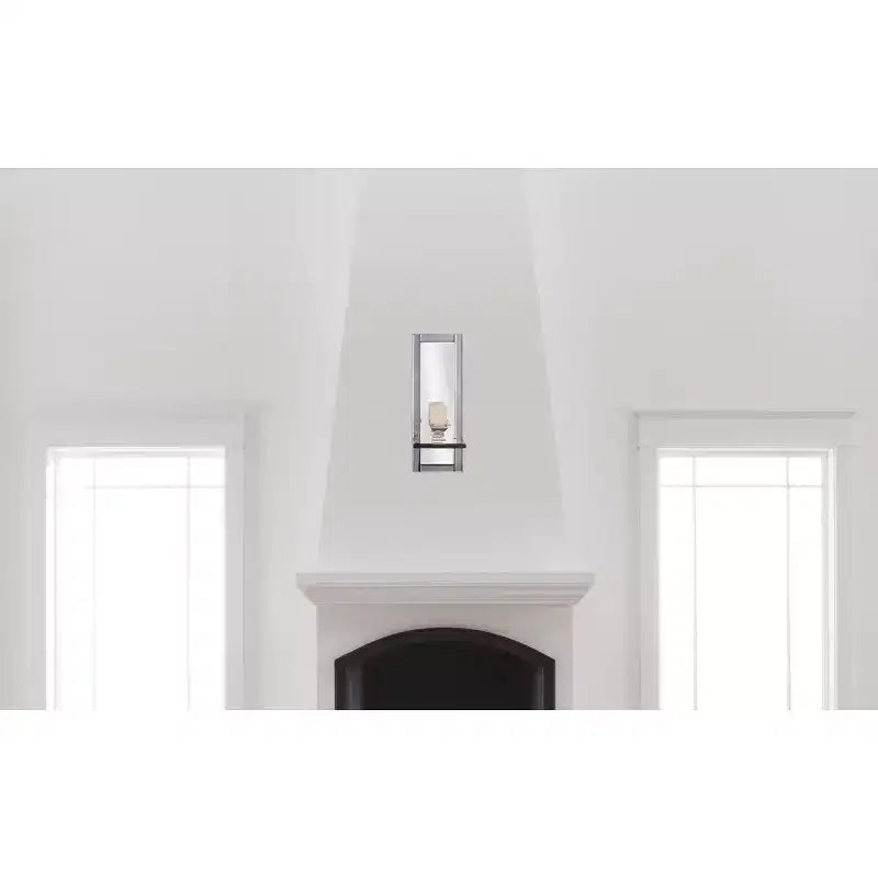 Howard Elliott Rectangle Emerson Decorative Wall Mirror Gray : Modern Style, Wood Frame, 24"x9", No Assembly Required