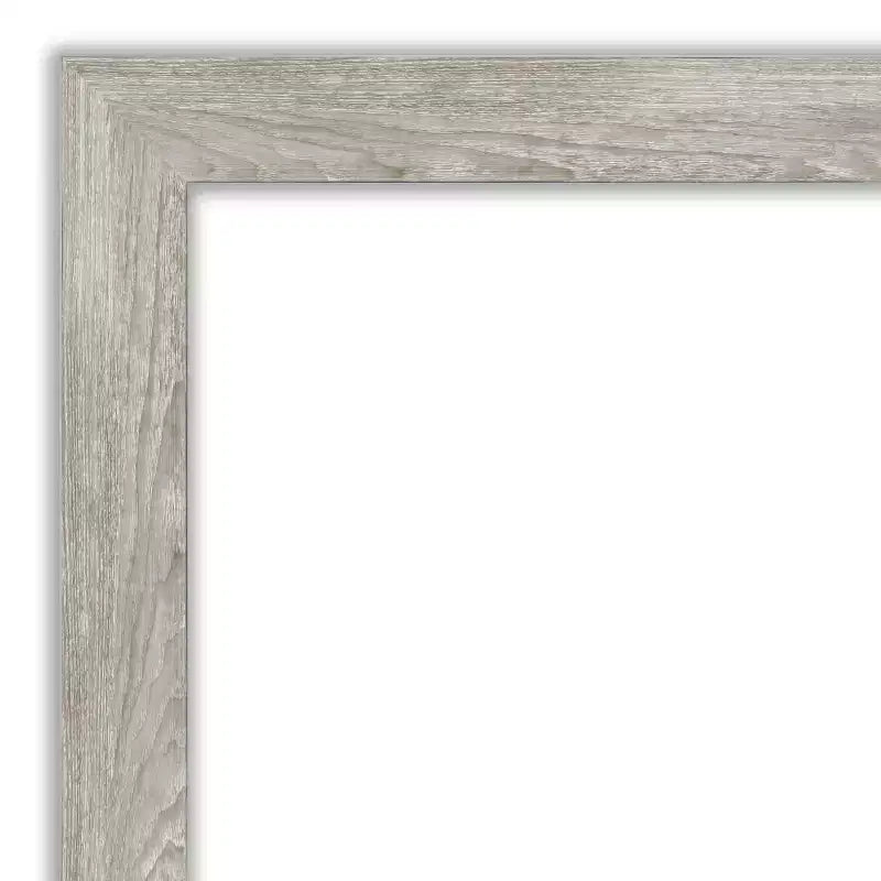 44" x 34" Dove Narrow Framed Wall Mirror Graywash - Amanti Art: Modern Beveled, Entryway Decor, No Assembly Required