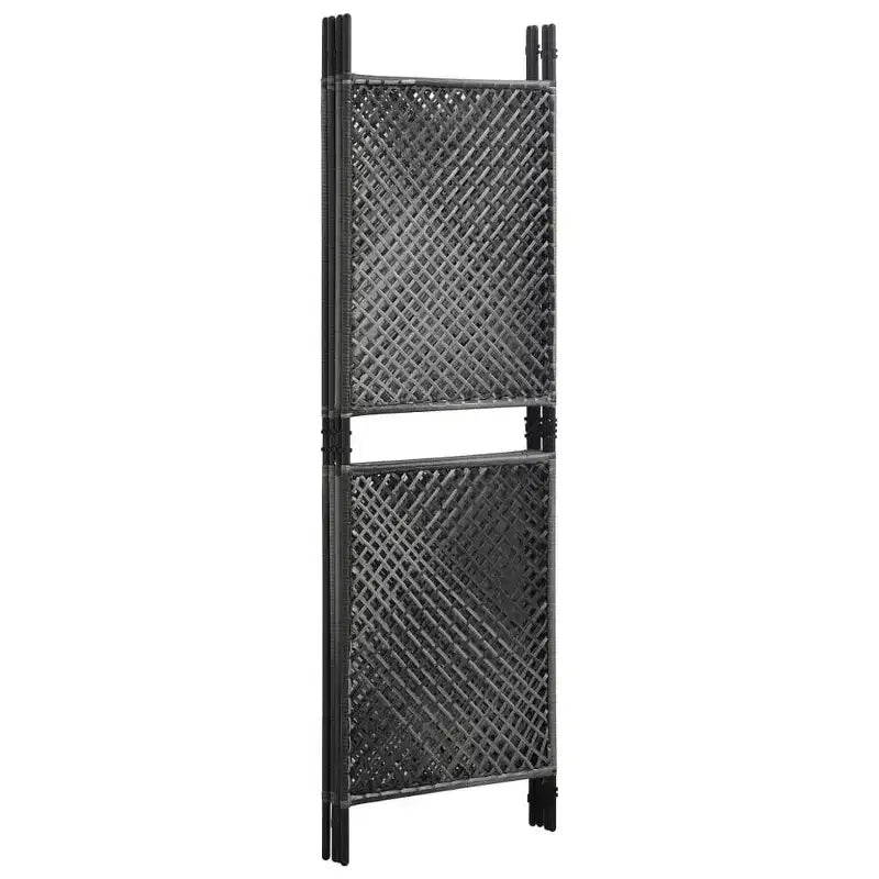 vidaXL 4-Panel Room Divider Poly Rattan Anthracite 94.5x78.7