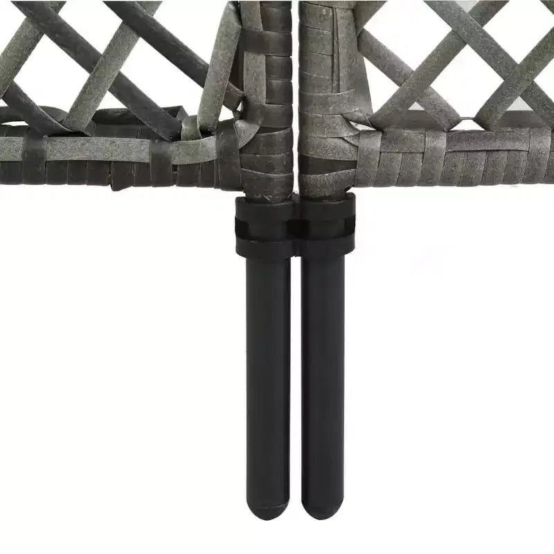 vidaXL 4-Panel Room Divider Poly Rattan Anthracite 94.5x78.7